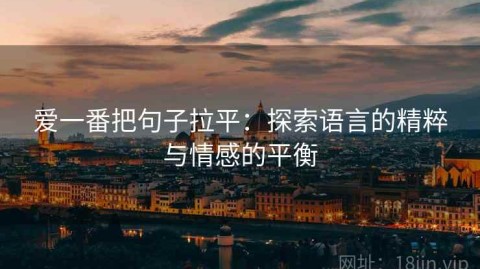 爱一番把句子拉平：探索语言的精粹与情感的平衡